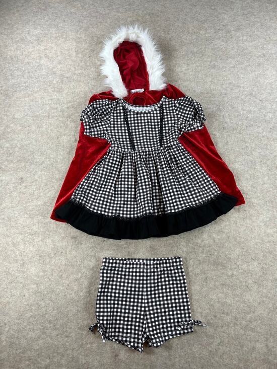 Evie's Closet Other - Evie's Closet Cindy Lou Who Inspired Dress Shorts Cape Girls Size 5 NEW